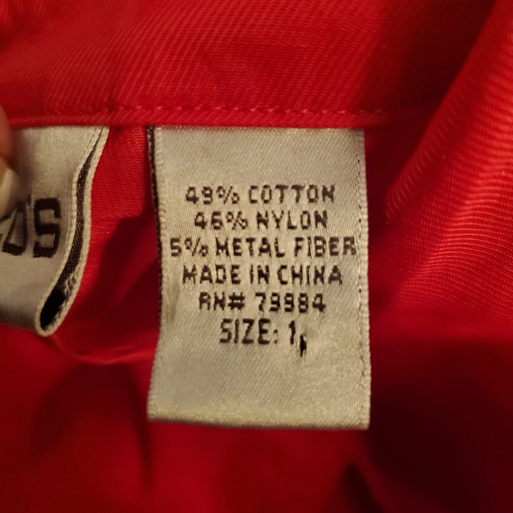Chicos Solid Red 3/4 sleeve Cotton Nylon Jacket Size 1 - Picture 6 of 6
